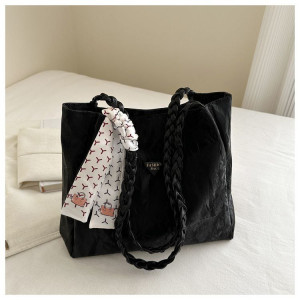 Western-Style Large-Capacity Ribbon Strap Tote Bag | Code: CB 5895 - Image 6