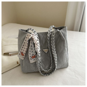 Western-Style Large-Capacity Ribbon Strap Tote Bag | Code: CB 5895 - Image 3