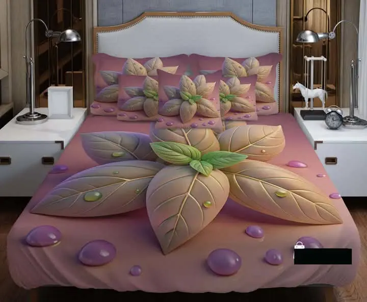 China Premium 3D Design Bed Sheet Code : 6972 - Image 3