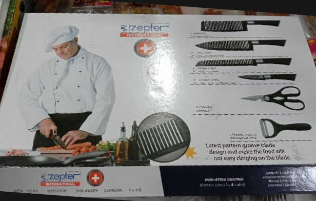 Knife Kitchen Set 6 Pcs Knife Set Non-Stick Coating Stainless Steel - Image 4