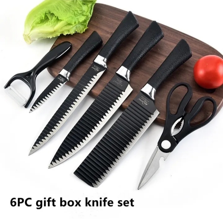 Knife Kitchen Set 6 Pcs Knife Set Non-Stick Coating Stainless Steel - Image 3