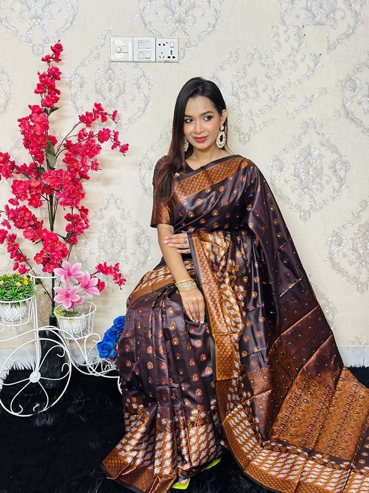 Soft Silk Katan Sharee - Image 5