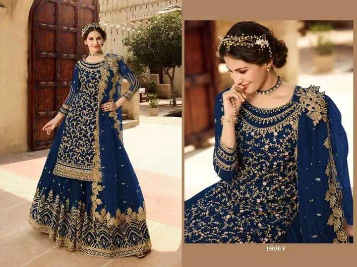Readymade Georgette Embroidered Party Dress - Image 5
