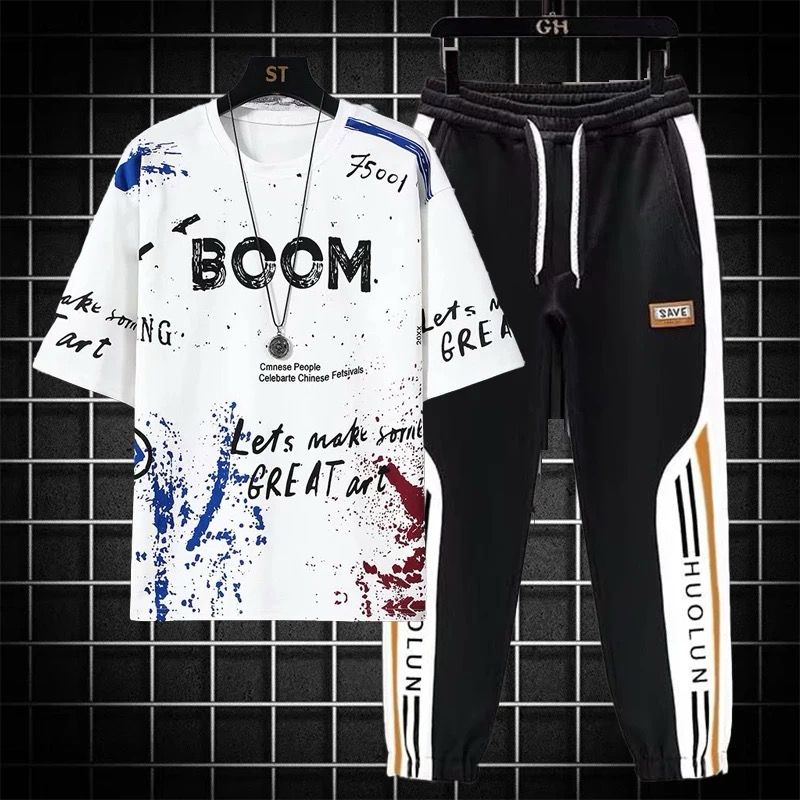 Drop Shoulder Mash T-Shirt and Trouser - Image 4