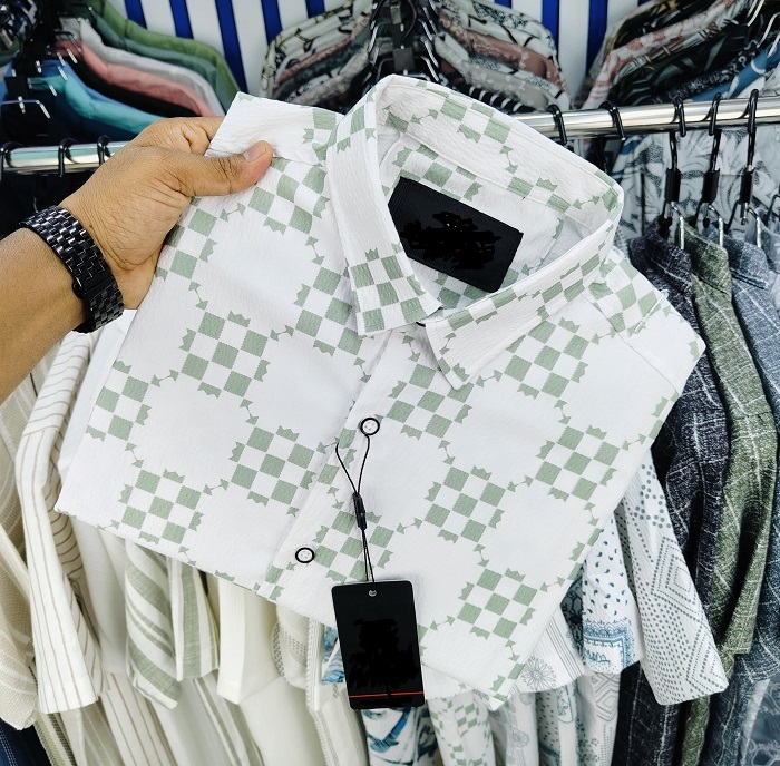 Luxury Popcorn Half Sleeve Print Shirt - Image 3
