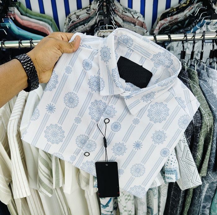 Luxury Popcorn Half Sleeve Print Shirt - Image 3