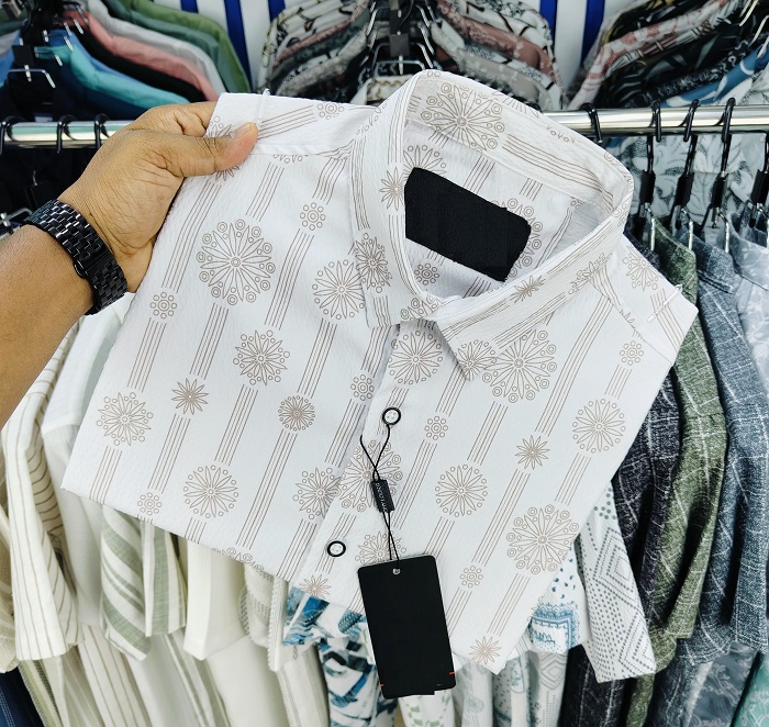 Luxury Popcorn Half Sleeve Print Shirt - Image 2
