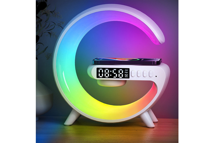 Smart Table Lamp with Wireless Charger, App Control,Sunrise WakeUp Light, RGB Lamp, Clock, Alarm, Mini Bluetooth Speaker, Dimmable Night Light Lamp Alarm Clock G63 - Image 11